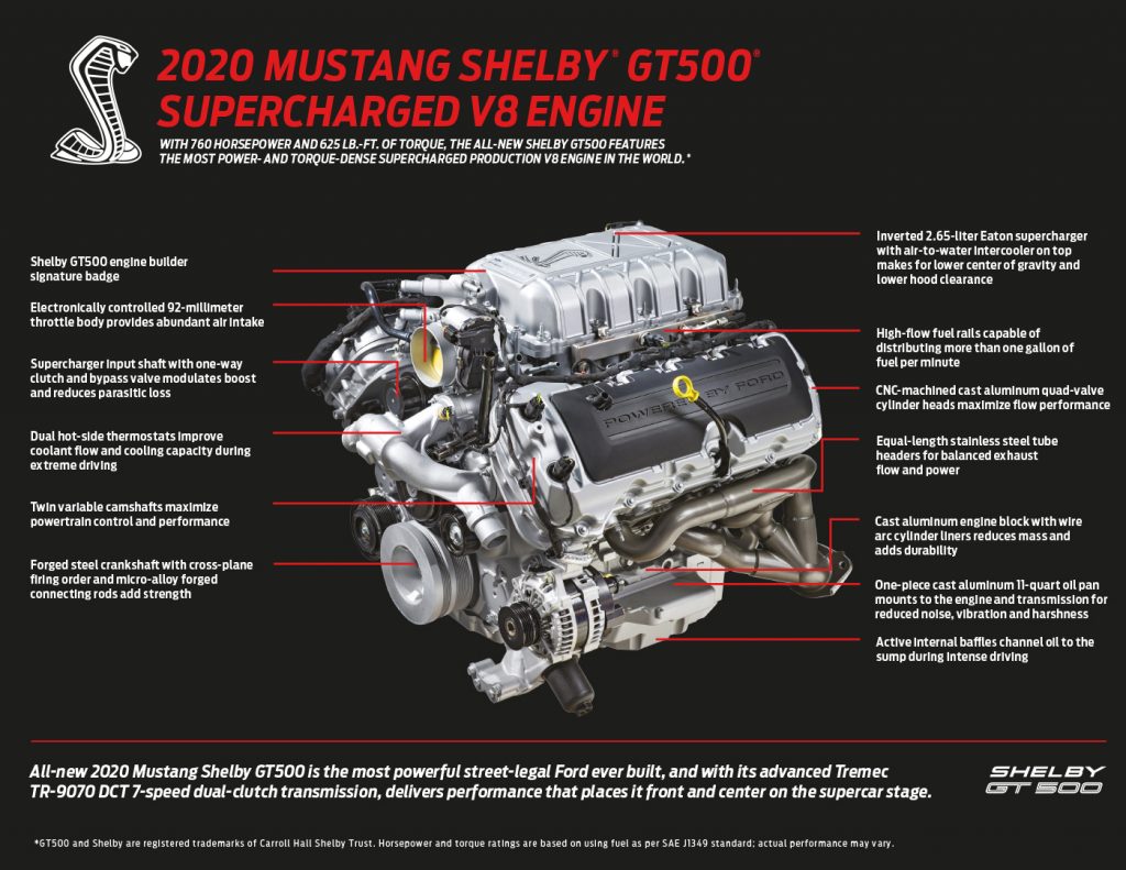 2020 Shelby GT500 Infographic